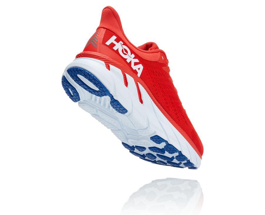 Zapatillas Running Hoka One One Hombre - Clifton 7 - Rojas/Blancas - EWH345109